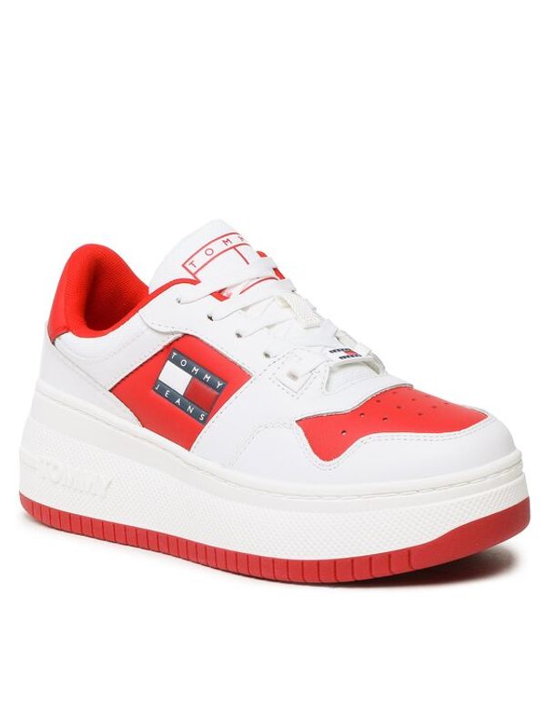 Tommy Jeans Tommy Jeans Сникърси Retro Basket Flatf EN0EN02086 Бял