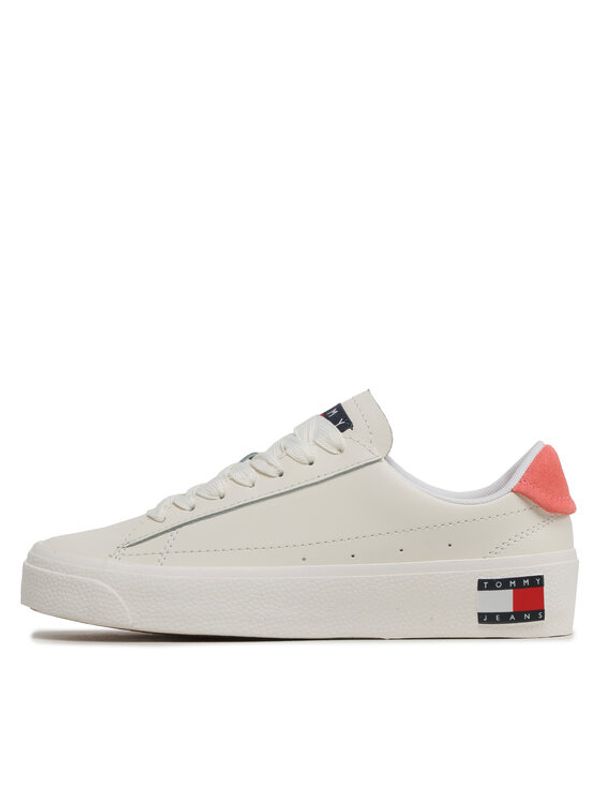 Tommy Jeans Tommy Jeans Сникърси Tjw Leather Vulc. Flatform EN0EN02203 Бял