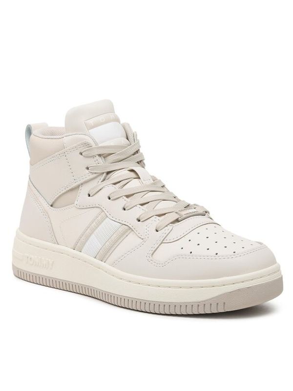 Tommy Jeans Tommy Jeans Сникърси Tjw Retro Basket Mc Leather Mix EN0EN02205 Бежов