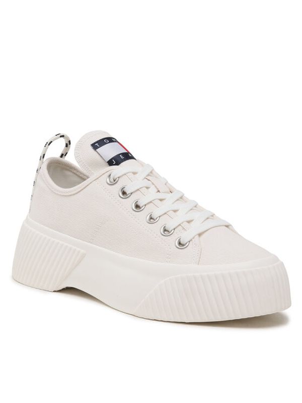 Tommy Jeans Tommy Jeans Сникърси Tjw Vulc Plat. Lc Denim EN0EN02202 Бежов