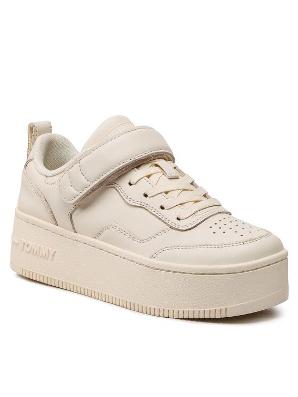 Tommy Jeans Tommy Jeans Сникърси Velcro Flatform EN0EN02101 Екрю