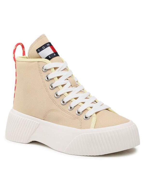 Tommy Jeans Tommy Jeans Сникърси Vulc Plat. Canvas Mc EN0EN02091 Бежов