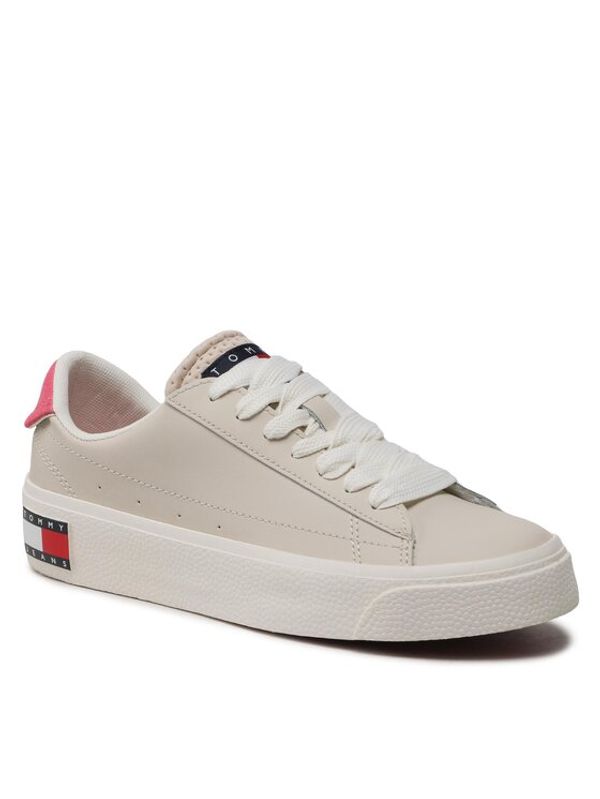 Tommy Jeans Tommy Jeans Сникърси Vulcanized Leather EN0EN02030 Бежов