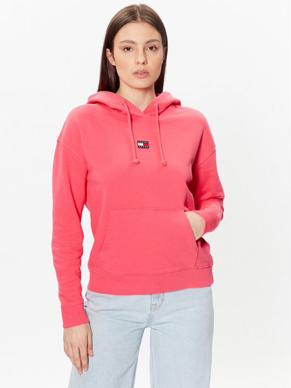 Tommy Jeans Tommy Jeans Суитшърт Badge DW0DW15411 Розов Relaxed Fit
