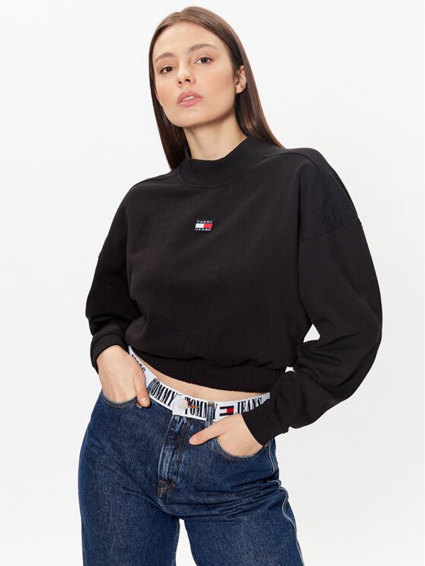 Tommy Jeans Tommy Jeans Суитшърт Badge DW0DW15415 Черен Boxy Fit