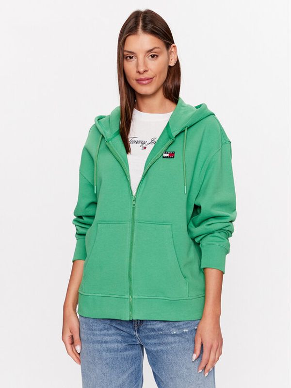 Tommy Jeans Tommy Jeans Суитшърт Badge DW0DW15748 Зелен Relaxed Fit