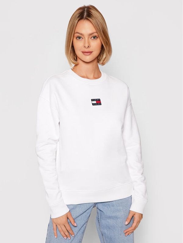 Tommy Jeans Tommy Jeans Суитшърт Center Badge DW0DW10402 Бял Regular Fit
