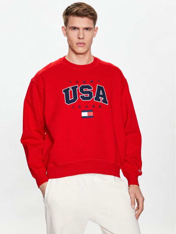 Tommy Jeans Tommy Jeans Суитшърт DM0DM16362 Червен Boxy Fit