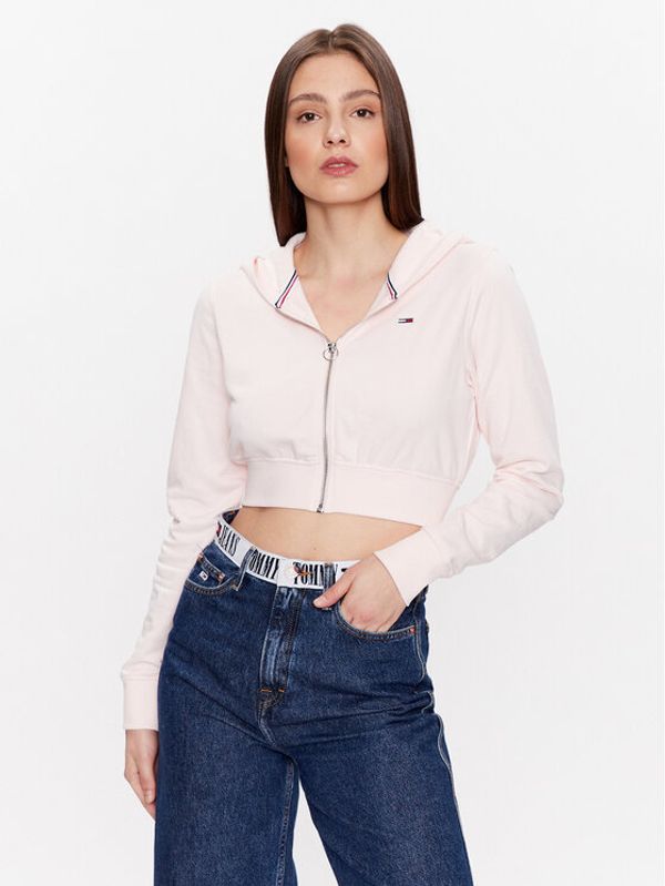 Tommy Jeans Tommy Jeans Суитшърт DW0DW15414 Розов Cropped Fit