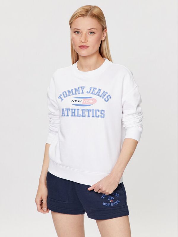 Tommy Jeans Tommy Jeans Суитшърт DW0DW16121 Бял Regular Fit