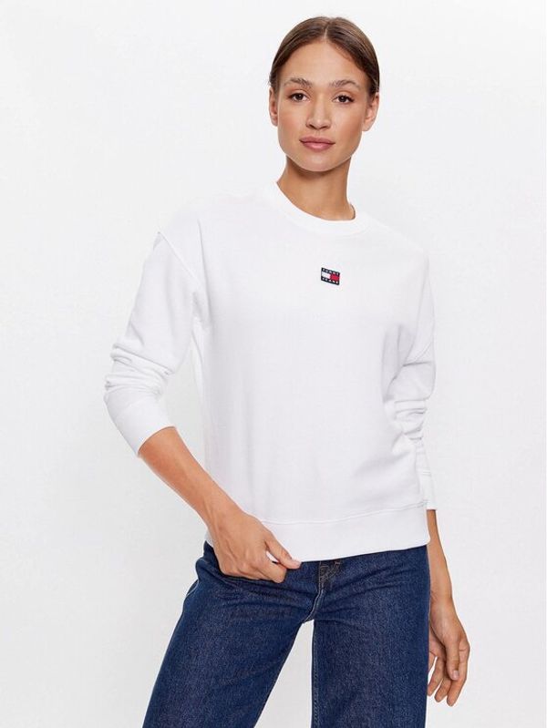 Tommy Jeans Tommy Jeans Суитшърт DW0DW16138 Бял Boxy Fit