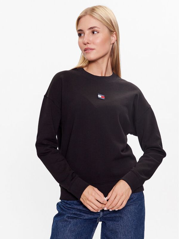 Tommy Jeans Tommy Jeans Суитшърт DW0DW16138 Черен Boxy Fit