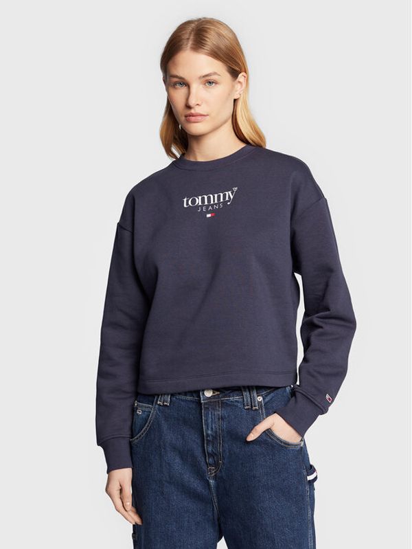 Tommy Jeans Tommy Jeans Суитшърт Essential Logo DW0DW14325 Тъмносин Relaxed Fit