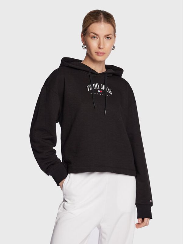 Tommy Jeans Tommy Jeans Суитшърт Essential Logo DW0DW14852 Черен Relaxed Fit
