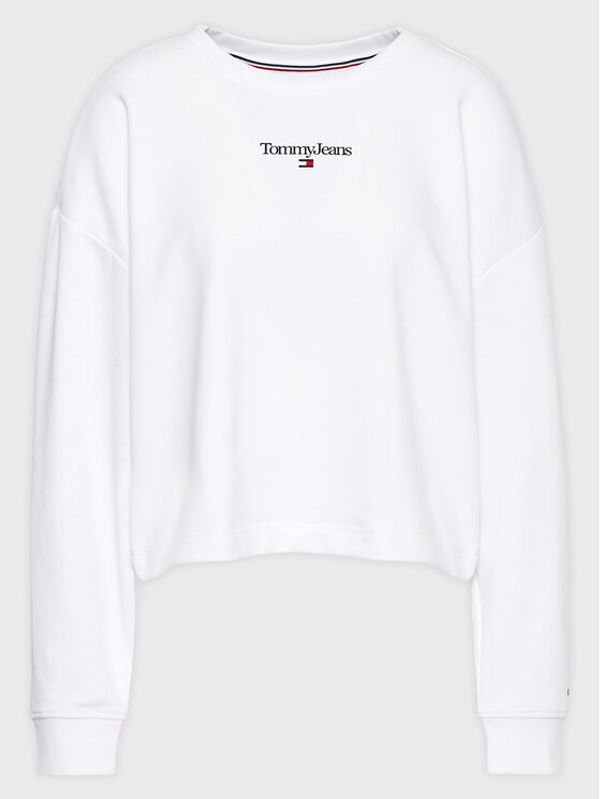 Tommy Jeans Tommy Jeans Суитшърт Essential Logo DW0DW15409 Бял Regular Fit