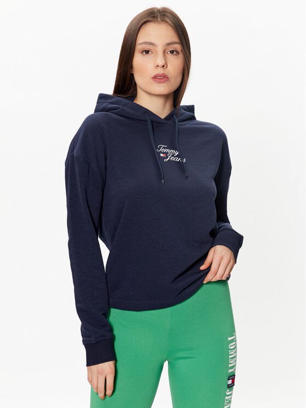 Tommy Jeans Tommy Jeans Суитшърт Essential Logo DW0DW15410 Тъмносин Boxy Fit