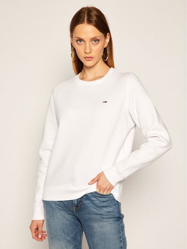 Tommy Jeans Tommy Jeans Суитшърт Fleece DW0DW09227 Бял Regular Fit