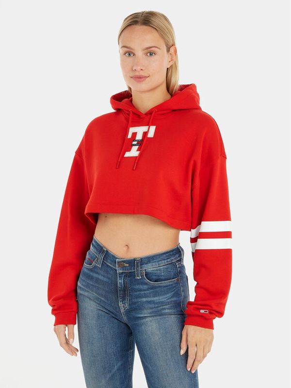 Tommy Jeans Tommy Jeans Суитшърт Letterman Flag DW0DW16122 Червен Relaxed Fit