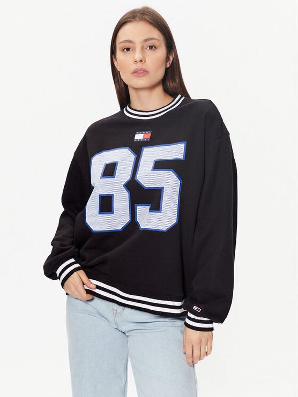 Tommy Jeans Tommy Jeans Суитшърт Logo DW0DW15420 Черен Relaxed Fit