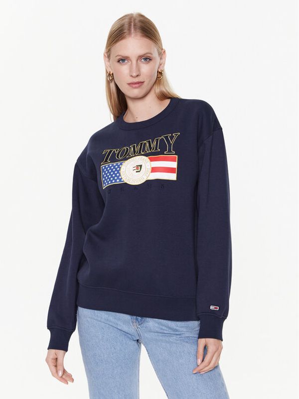 Tommy Jeans Tommy Jeans Суитшърт Luxe DW0DW14871 Тъмносин Regular Fit