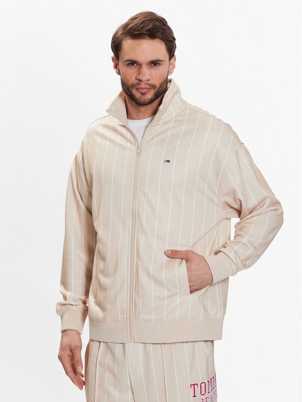 Tommy Jeans Tommy Jeans Суитшърт Pinstripe DM0DM16360 Бежов Relaxed Fit