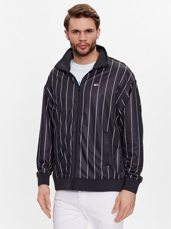 Tommy Jeans Tommy Jeans Суитшърт Pinstripe DM0DM16360 Черен Relaxed Fit