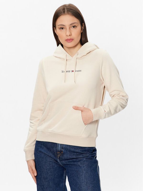 Tommy Jeans Tommy Jeans Суитшърт Serif Linear DW0DW15649 Бежов Regular Fit