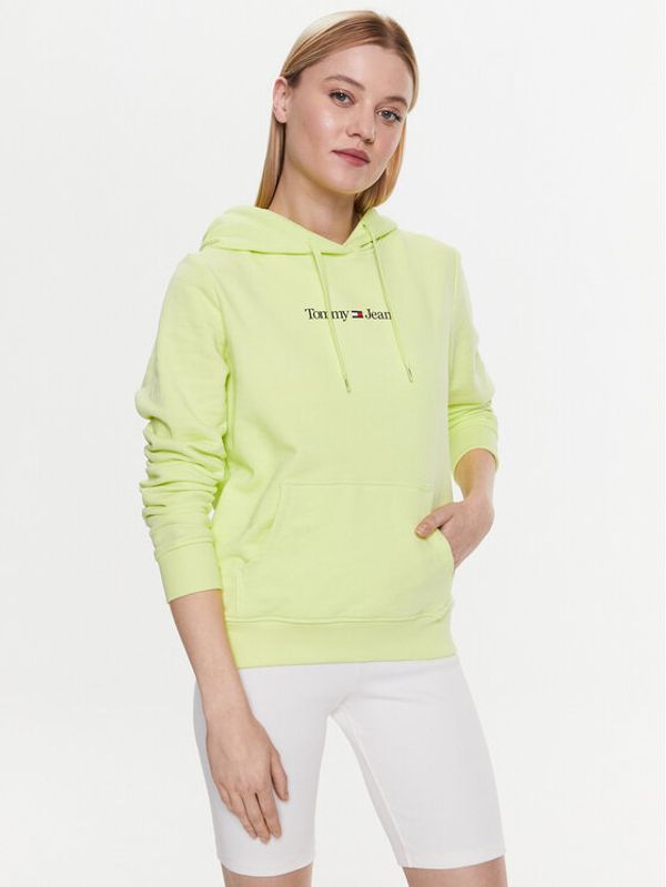Tommy Jeans Tommy Jeans Суитшърт Serif Linear DW0DW15649 Зелен Regular Fit