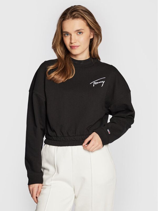 Tommy Jeans Tommy Jeans Суитшърт Signature DW0DW14328 Черен Relaxed Fit