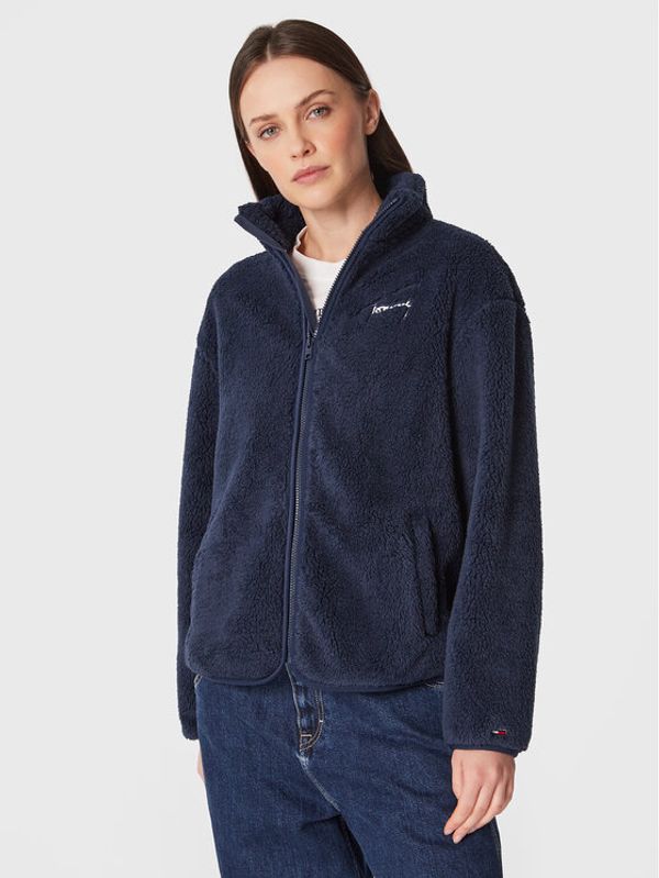 Tommy Jeans Tommy Jeans Суитшърт Signature DW0DW14854 Тъмносин Relaxed Fit