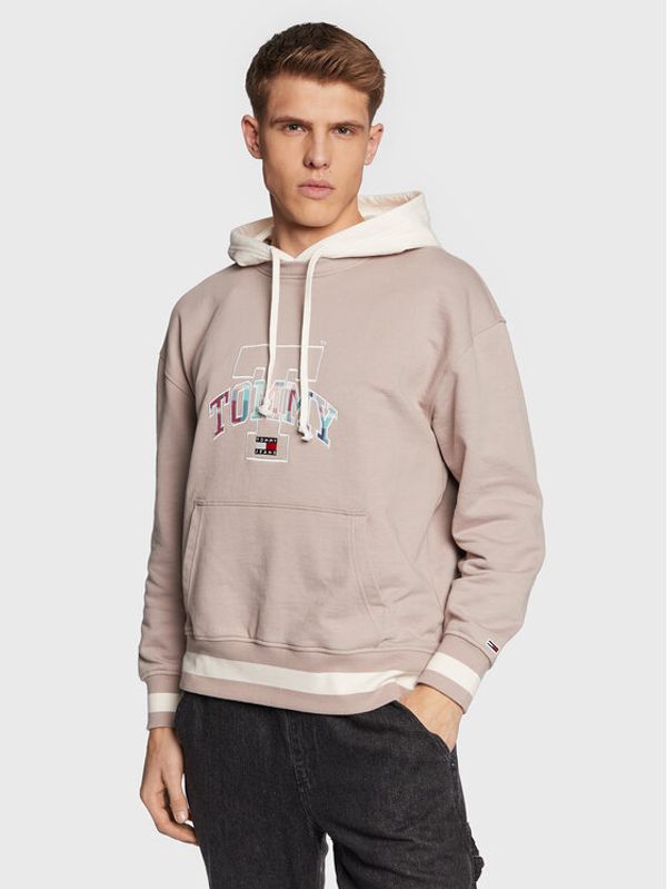 Tommy Jeans Tommy Jeans Суитшърт Tartan Layer DM0DM15703 Бежов Relaxed Fit