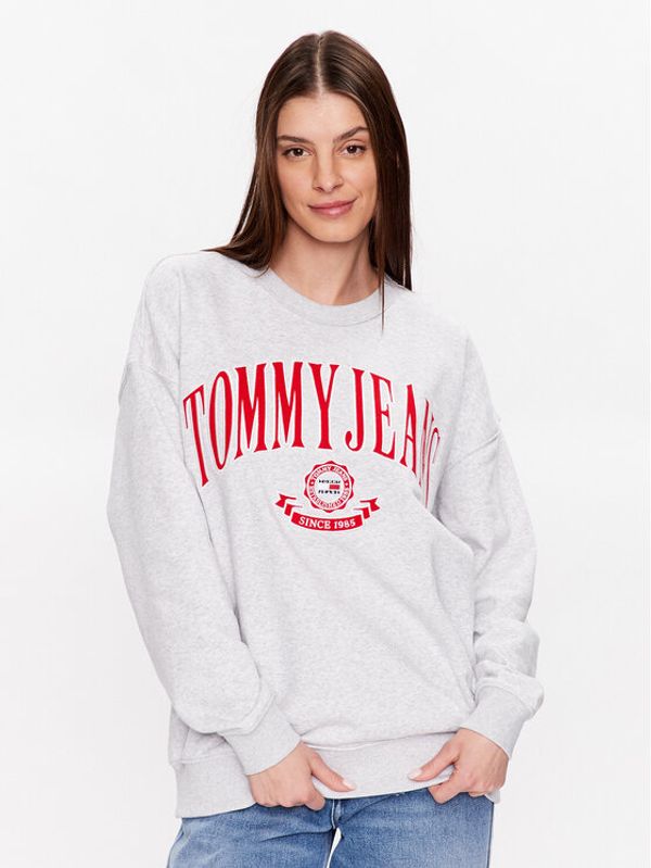 Tommy Jeans Tommy Jeans Суитшърт Varsity DW0DW15419 Сив Oversize