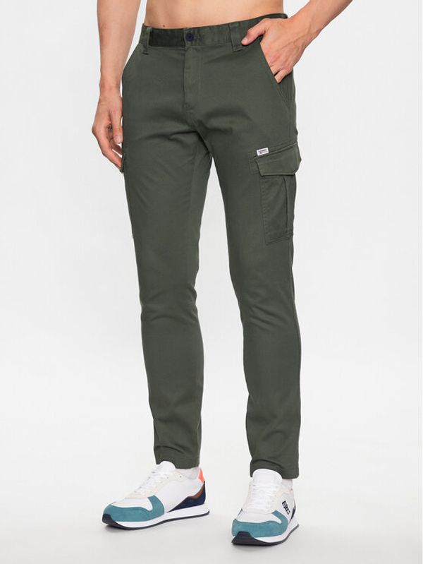 Tommy Jeans Tommy Jeans Текстилни панталони DM0DM14484 Зелен Slim Fit