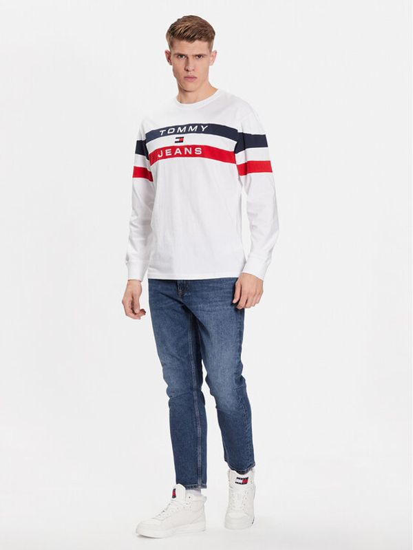 Tommy Jeans Tommy Jeans Тениска с дълъг ръкав Colorblock DM0DM16834 Бял Relaxed Fit