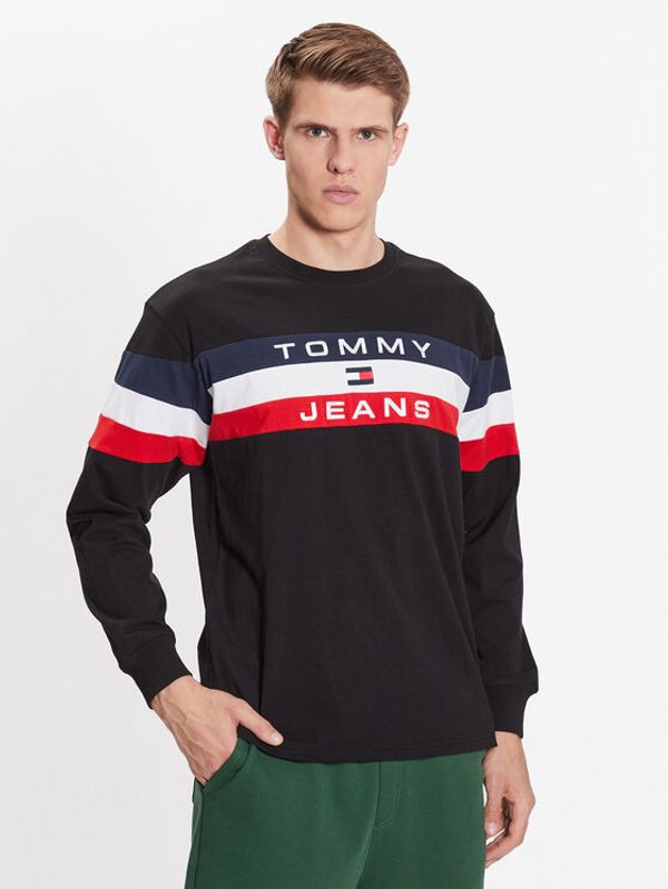 Tommy Jeans Tommy Jeans Тениска с дълъг ръкав Colorblock DM0DM16834 Черен Relaxed Fit
