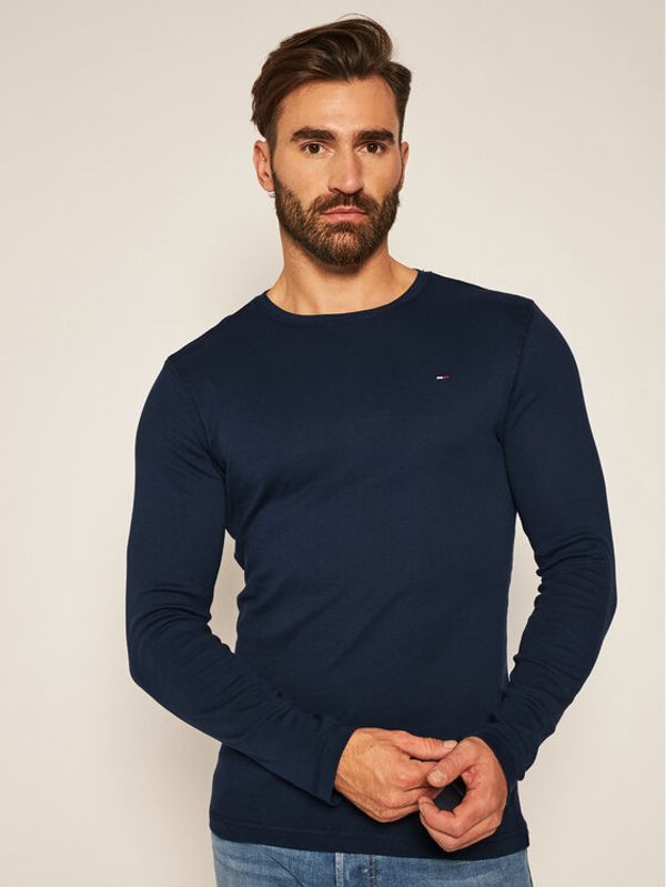 Tommy Jeans Tommy Jeans Тениска с дълъг ръкав DM0DM04409 Тъмносин Slim Fit