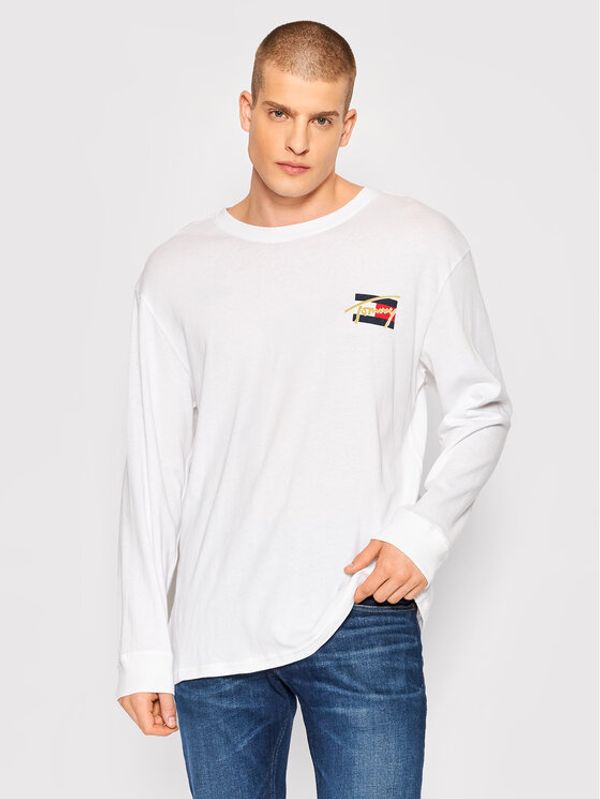 Tommy Jeans Tommy Jeans Тениска с дълъг ръкав Vintage Circular DM0DM11611 Бял Relaxed Fit