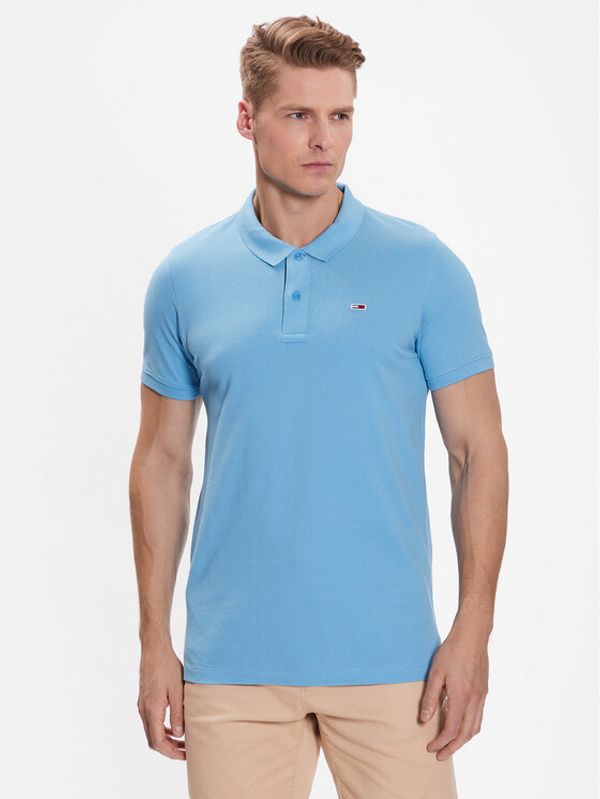 Tommy Jeans Tommy Jeans Тениска с яка и копчета DM0DM15940 Син Slim Fit