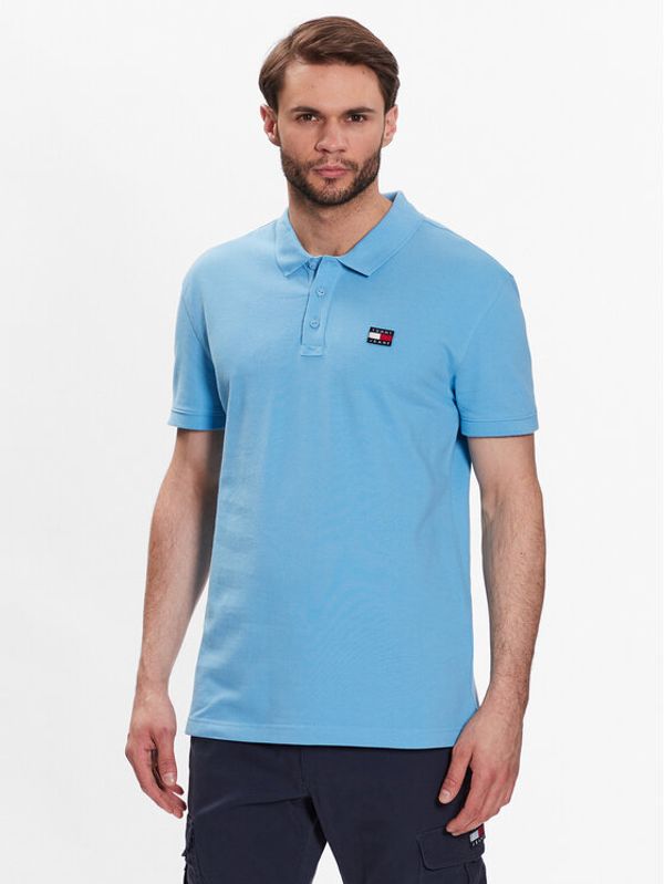 Tommy Jeans Tommy Jeans Тениска с яка и копчета DM0DM16224 Син Classic Fit