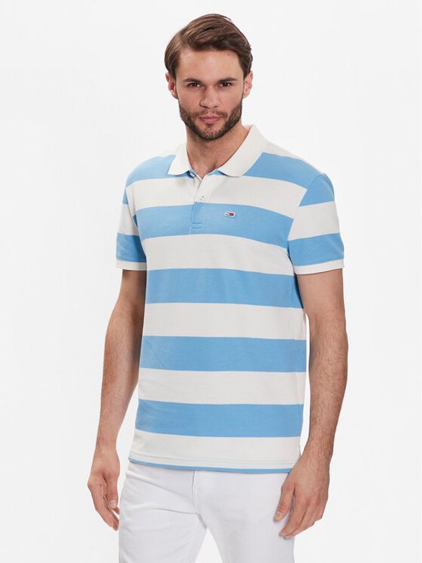 Tommy Jeans Tommy Jeans Тениска с яка и копчета DM0DM16225 Син Regular Fit