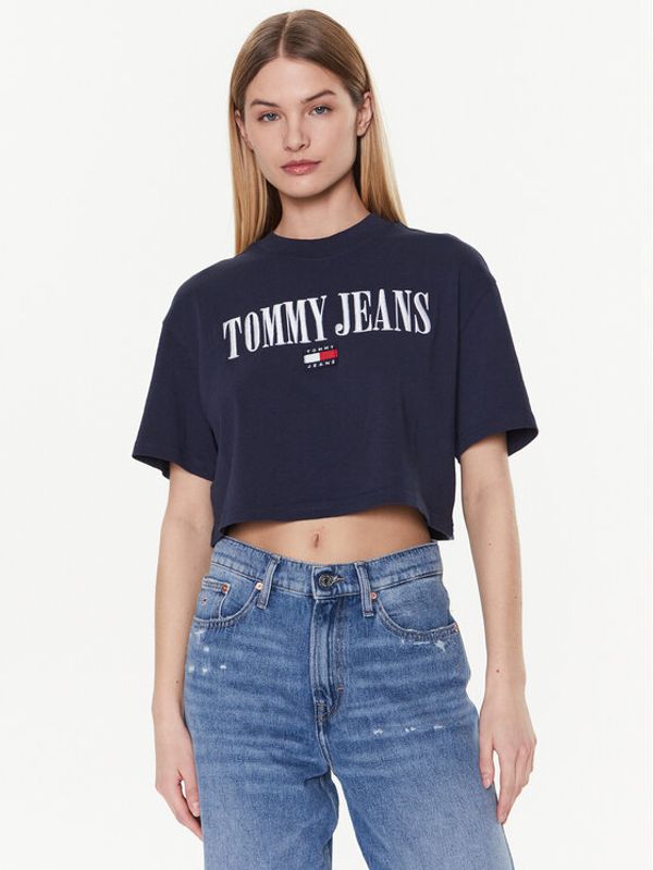 Tommy Jeans Tommy Jeans Тишърт Archive DW0DW14913 Тъмносин Cropped Fit