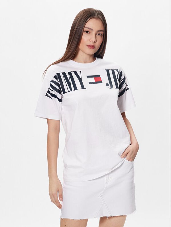 Tommy Jeans Tommy Jeans Тишърт Archive DW0DW15459 Бял Oversize