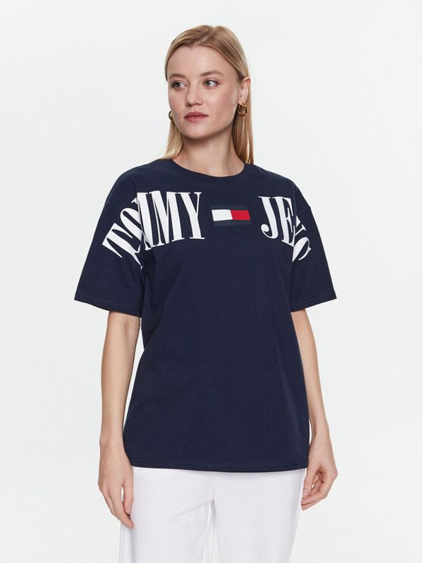 Tommy Jeans Tommy Jeans Тишърт Archive DW0DW15459 Тъмносин Oversize