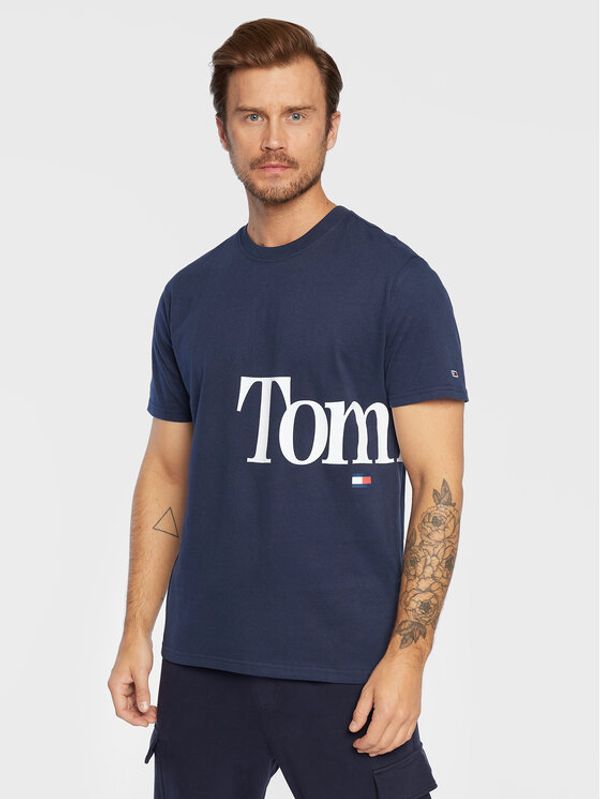 Tommy Jeans Tommy Jeans Тишърт Bold Tommy DM0DM14013 Тъмносин Regular Fit