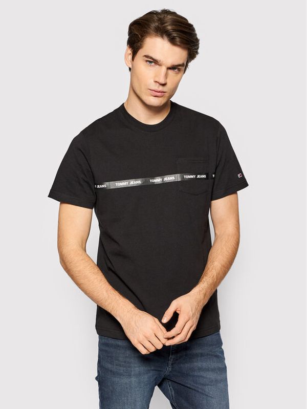 Tommy Jeans Tommy Jeans Тишърт Branded Tape DM0DM11410 Черен Regular Fit