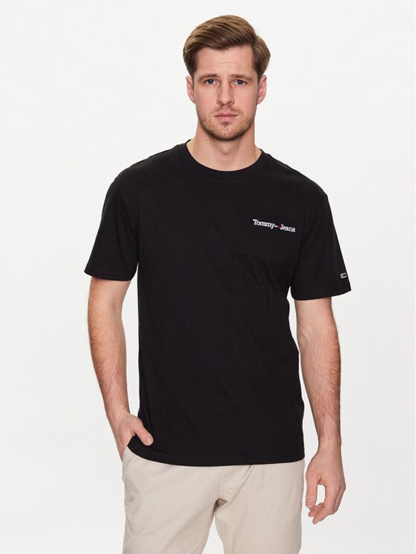 Tommy Jeans Tommy Jeans Тишърт Classic Linear Chest DM0DM15790 Черен Regular Fit