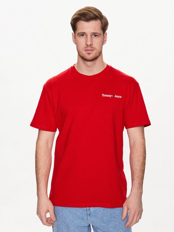 Tommy Jeans Tommy Jeans Тишърт Classic Linear Chest DM0DM15790 Червен Regular Fit