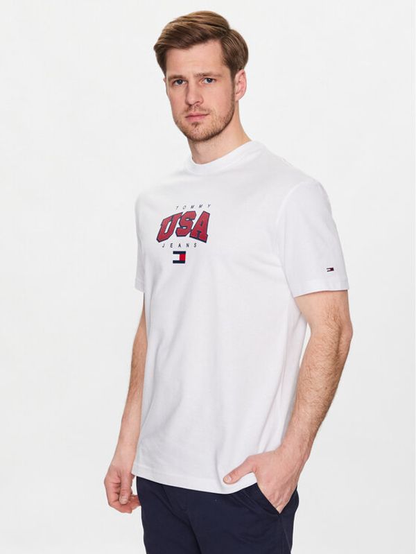 Tommy Jeans Tommy Jeans Тишърт Classic Modern Sport USA DM0DM16406 Бял Regular Fit