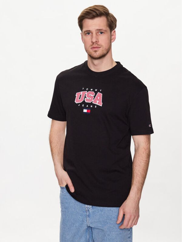 Tommy Jeans Tommy Jeans Тишърт Classic Modern Sport USA DM0DM16406 Черен Regular Fit