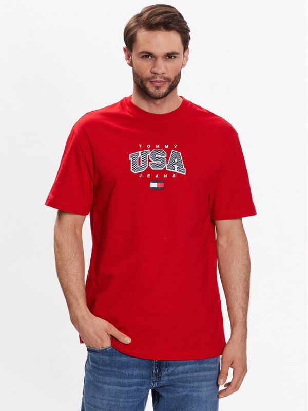 Tommy Jeans Tommy Jeans Тишърт Classic Modern Sport USA DM0DM16406 Червен Regular Fit